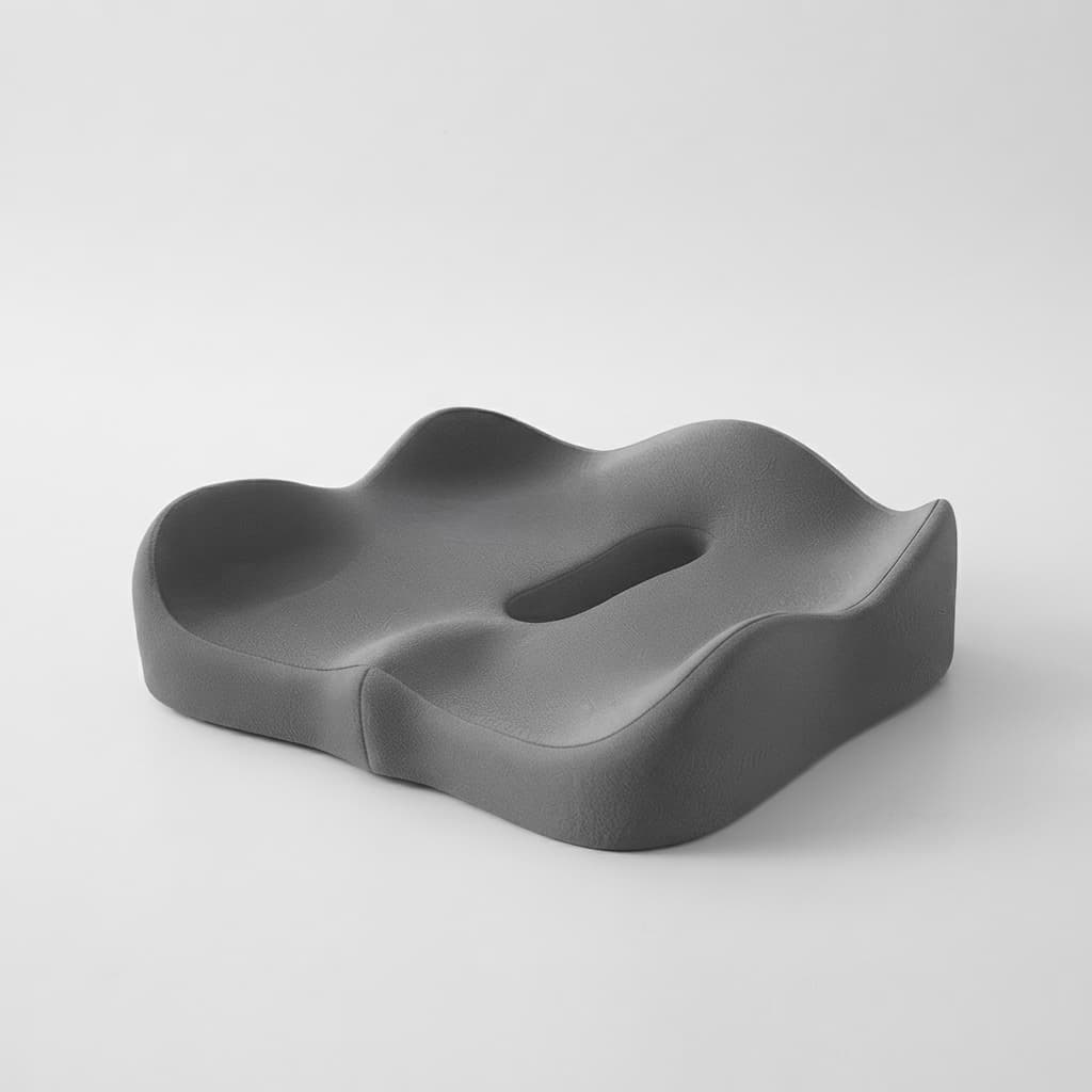 Ergonomisches Sitzkissen aus Memory-Foam | Keilform, 50 kg/m³