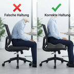 Ergonomisches Sitzkissen aus Memory-Foam | Keilform, 50 kg/m³