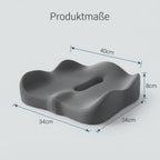 Ergonomisches Sitzkissen aus Memory-Foam | Keilform, 50 kg/m³