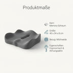 Ergonomisches Sitzkissen aus Memory-Foam | Keilform, 50 kg/m³